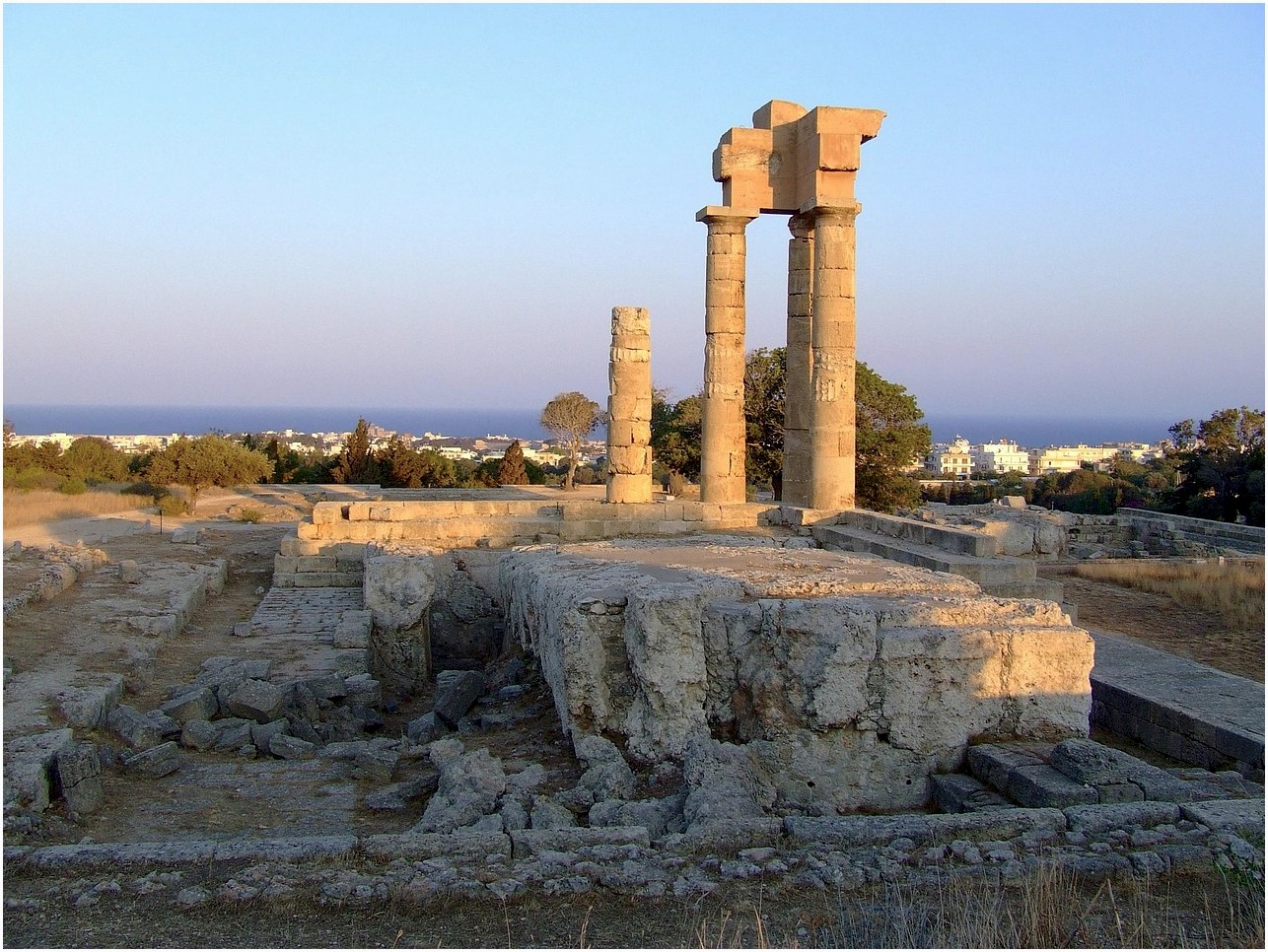 rhodes, antiquity, the ruins of the, temple