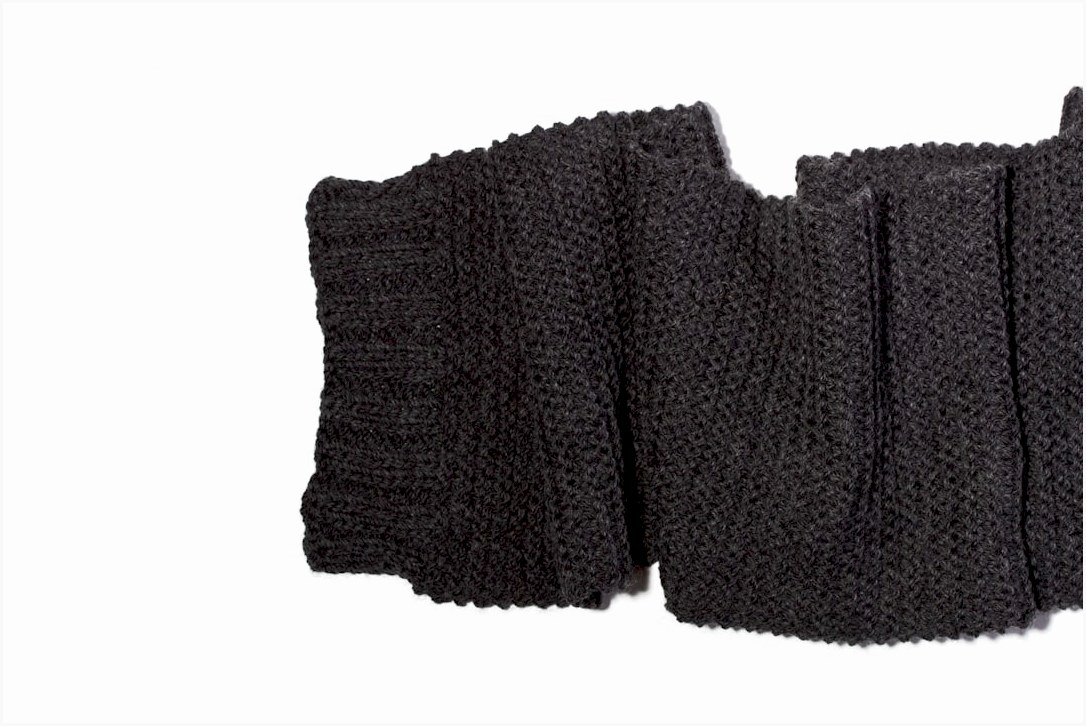 A pair of black gloves sitting on top of each other