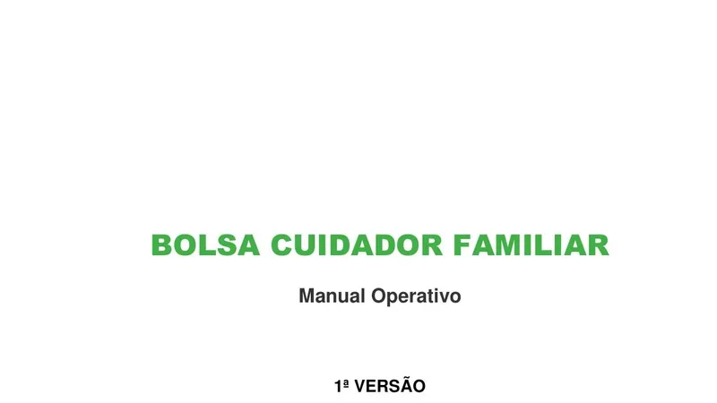 Capa do Manual Operativo da Bolsa Cuidador Familiar do Paraná