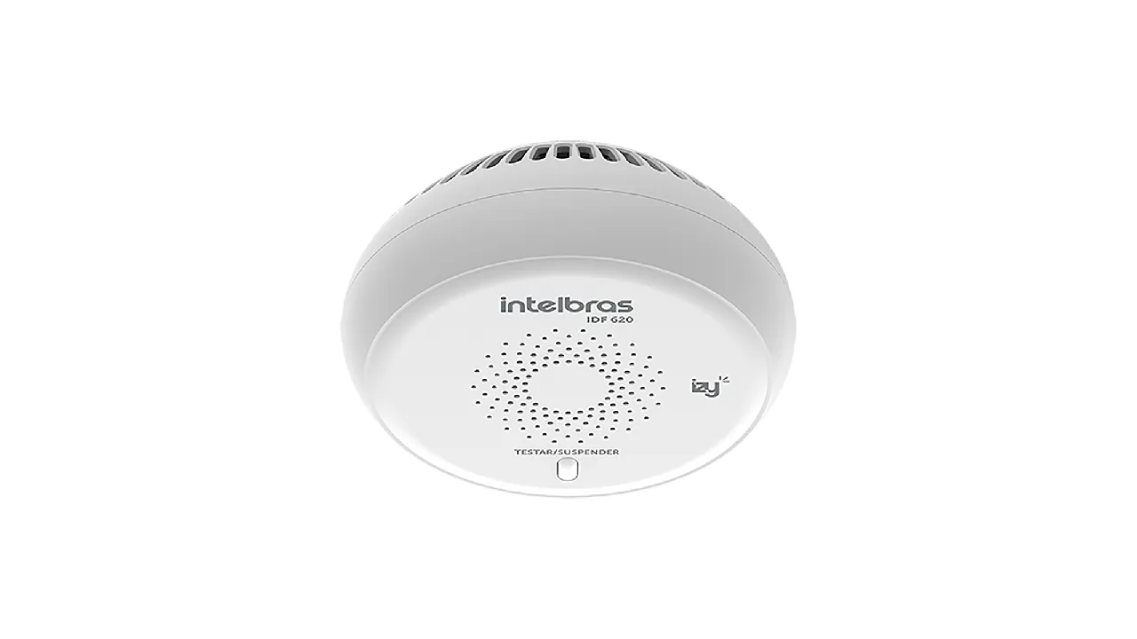 Detector de fumaça Intelbras IDF 620 visto por baixo
