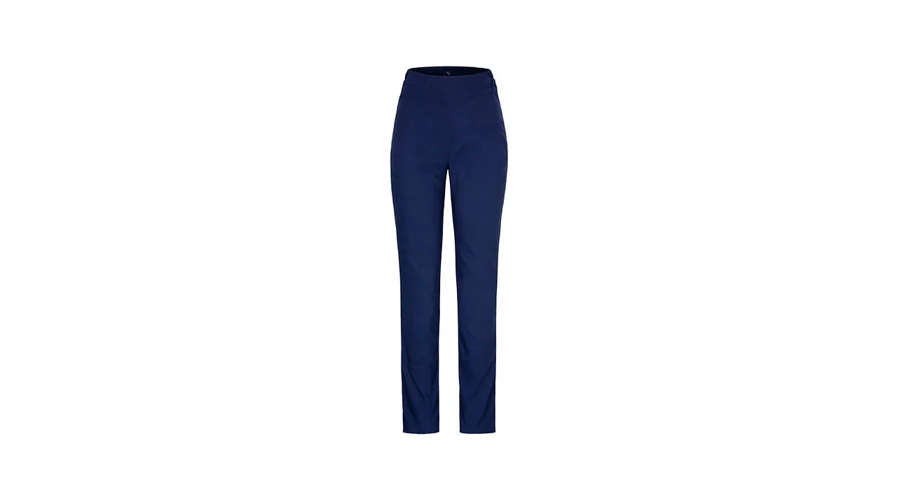 Calça adaptada para pessoa com mobilidade reduzida, vista de frente, em fundo branco.
