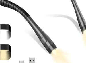 Luminária de pescoço LED para leitura, vista do produto