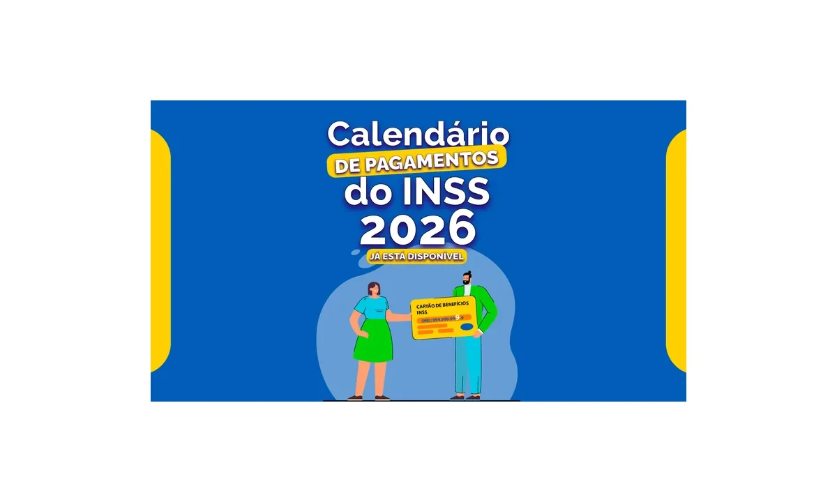 Imagem destacada do calendário oficial de pagamentos do INSS de 2026.