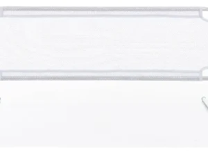 Grade lateral para cama com tela de proteção, vista frontal.