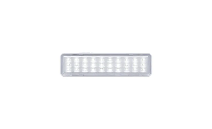 Luminária de emergência Intelbras LEA 30 com LEDs para iluminar a casa durante uma falta de energia.