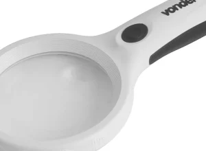 Lupa manual com LED Vonder para ampliar pequenos detalhes