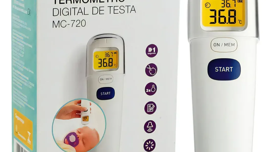 Termômetro infravermelho de testa OMRON MC-720, imagem do produto