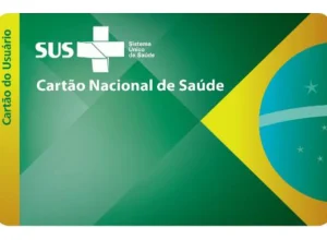 Modelo do Cartão Nacional de Saúde, conhecido como Cartão SUS