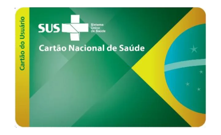 Modelo do Cartão Nacional de Saúde, conhecido como Cartão SUS