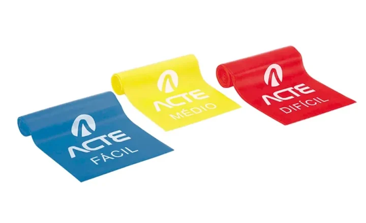 Kit de faixas elásticas Acte Sports em diferentes resistências