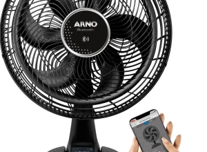 Ventilador Arno Ultra Silence Force Bluetooth de mesa, com controle pelo celular