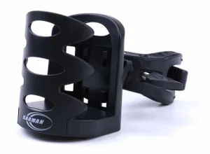 Porta-copos preto com abraçadeira para andador e cadeira de rodas