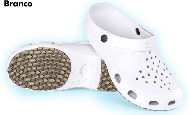 Babuch Soft Works BB31 branco com sola antiderrapante em destaque
