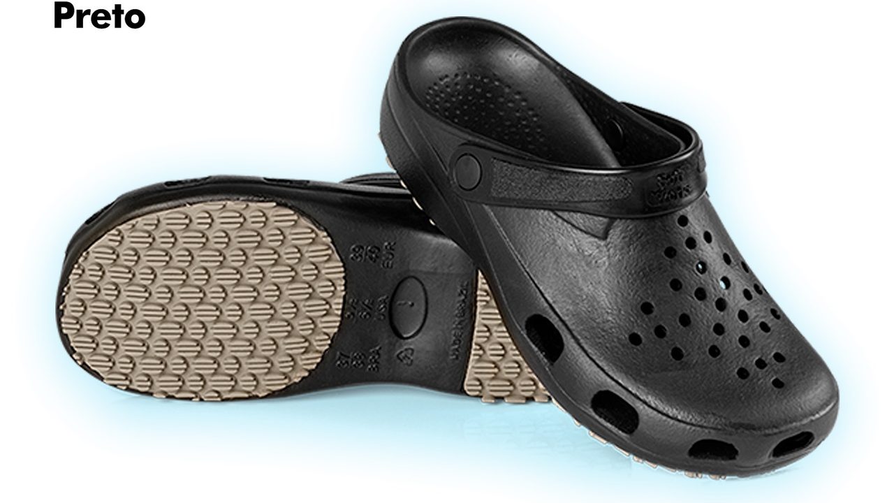 Babuch Soft Works BB31 preto mostrando a sola antiderrapante