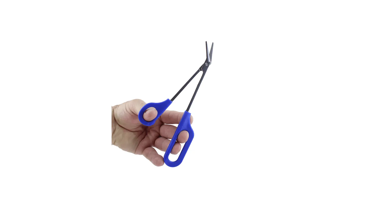 Tesoura de unha com haste longa e lâmina angular